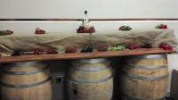 Wine Barrel Bar set up to serve wine from.  This look could fit in many places